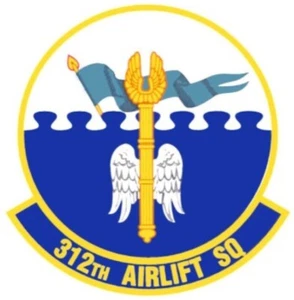 USAF 312th Airlift Squadron Self-adhesive Vinyl Decal - Foto 1 di 1