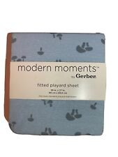 Modern Moments by Gerber Baby & Toddler Boy Ultra Soft Playard Sheet, Blue Mu...