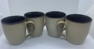 4pk Brown & Tan Pfaltzgraff Everyday Taos Stoneware Coffee/Tea Cup Mug Good Used - Picture 1 of 7