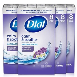 Dial Complete Antibacterial Bar Soap, Lavender & Twilight Jasmine, 4oz, 8 Bars - Picture 1 of 6