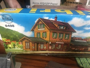 HO Scale Kibri 9498 Train Railway Station Dettingen Model Kit Used In Orig Box - Picture 1 of 7