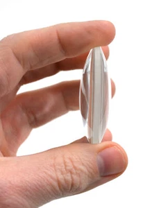 Round Double Convex Optical Glass Lens - 2" (50mm) Diameter - 50mm Focal Length - Picture 1 of 3