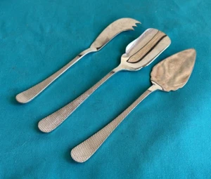 3 Pcs MCM Gentry English Abbey Stainless Cheese Master Serving Sheffield England - Picture 1 of 6