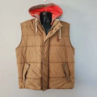 Vtg Projek Raw Hooded Puffer Vest Urban Run The Road Lrg Pro Jek Street  - Image 1 of 4