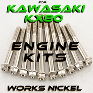 Kit de pernos de motor de níquel Works para Kawasaki KX80 | Impresionante acabado similar al titanio - Imagen 1 de 11
