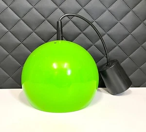 Kugel Schirmlampe Grün Deckenlampe Glass 80er Jahre H15cm Ø18,5cm #35 - Bild 1 von 5