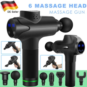 Electric Massage Gun Massagepistole Massager Muscle Massagegerät mit 6 Köpfe LCD - Bild 1 von 12