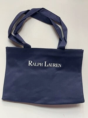 CLEAN! NEW Vintage RALPH LAUREN *Polo BLUE CANVAS Satchel Handle BAG Travel - Image 1 of 3