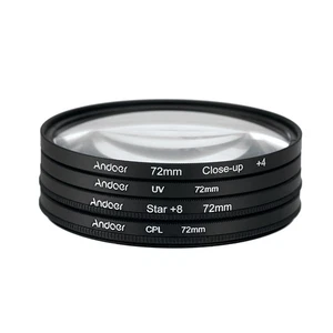 Andoer 72mm UV+CPL+Close-Up+4 +Star 8-Point Filter Circular Filter Kit Circular - Picture 1 of 1