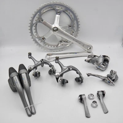 Vintage, 1980s/1990s Shimano 600 Ultegra Tricolor 6400, 2 x 7 Speed Groupset - Image 1 of 4
