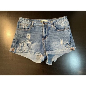 Ripped Distressed Denim Shorts Women's Blue Casual Summer Jean Shorts Micro Mini - Picture 1 of 6