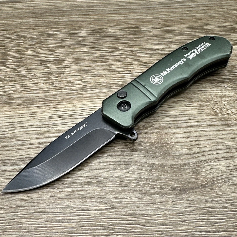 Cuchillos Sarge SK-827 Cuchillo de bloqueo táctico de bolsillo plegable verde acero inoxidable Foto 1 de 4