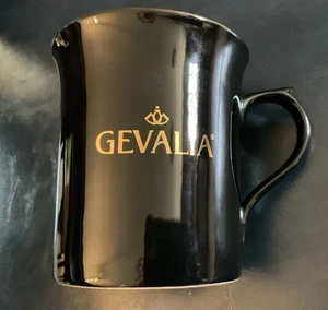 Gevalia Kaffe Coffee Mug Black and Gold With Gold Rim - Picture 1 of 5