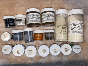 18 Embossing Enamel Powder Lot Mixed Brands/Sizes/Colors - Picture 1 of 14