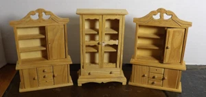 3 PC. Muebles de madera para casa de muñecas - Imagen 1 de 4
