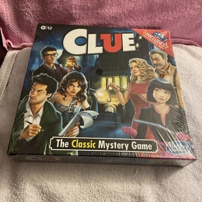 Hasbro Clue The Classic Mystery Board Game W/Fun Activity Sheet Family SEALED - Image 1 of 4