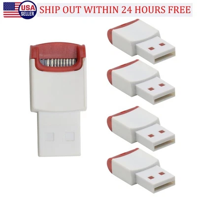 5PC Memory Card Reader Adapters to USB 2.0 Adapter For Micro SD TF Card HT-210A - Image 1 of 4