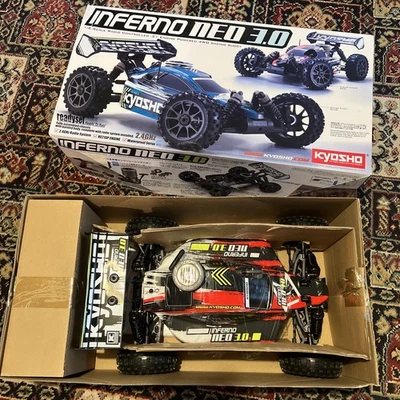Kyosho no.33012T2 Inferno Neo 3.0 1:8 RC Nitro Readyset w/KE21SP - T2 Red 49800 - Image 1 of 4