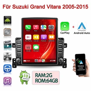 9.7'' CarPlay 64GB Android13 Autoradio GPS Nav Für Suzuki Grand Vitara 2005-2015 - Picture 1 of 9