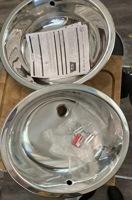 "2 lavabo lavabo de baño de acero inoxidable DecoLav 1300 montaje inferior 18"" x 15""" Foto 1 de 4