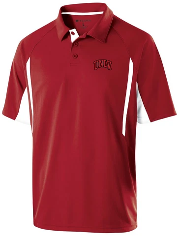 NCAA Unlv Rebels Men's Avenger Short Sleeve Polo, Small, Scarlet/White Cover