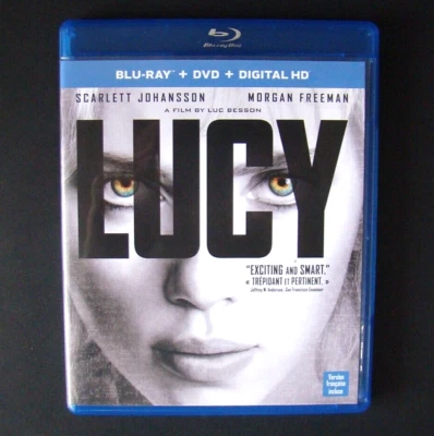 Lucy Blu-Ray + DVD 2014  Morgan Freeman Scarlett Johansson Sci-Fi Action Film - Image 1 of 2
