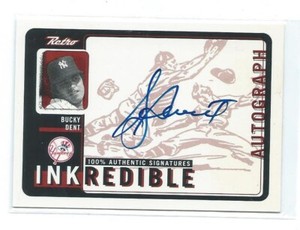 1999 Upper Deck Retro-Bucky Dent Inkredible on card Autograph-New York Yankees