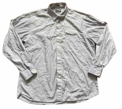 Gitman Bros Vintage Mens Blue Button Up Oxford Dress Shirt Size L Made in USA - Image 1 of 4