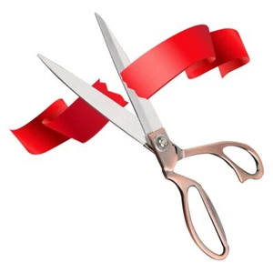 Ribbon Cutting Scissors Stainless Steel 10.5" Big Scissors for Ribbon Cutting... - Picture 1 of 7