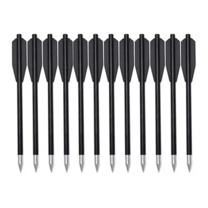 12 Crossbow Bolts Arrows 6.3" Targeting Arrow Pistol Mini Crossbow 50-80lb Black - Picture 1 of 6