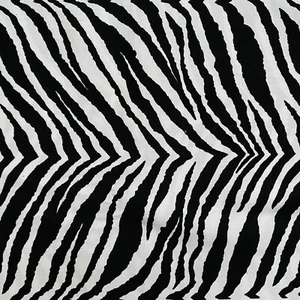 Zebra Striped Animal Print Cotton Canvas Fabric Black White 58x47 - Picture 1 of 7