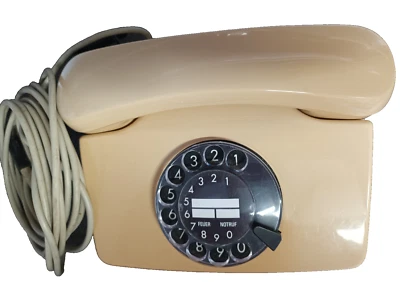 70er Vintage Post Telefon beige mit Wählscheibe 791-1 FeTAp Schnurtelefon Retro - Bild 1 von 3