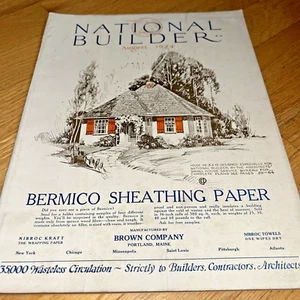 Aug 1924 NATIONAL BUILDER MAGAZINE Des Moines / Yonkers / Milwaukee ASBESTOS ADS - Picture 1 of 24