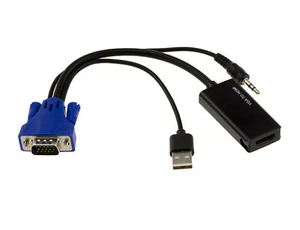 Convertisseur VGA VERS HDMI - Avec reprise SON - PC VGA / ECRAN HDMI - Picture 1 of 3