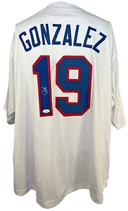 Juan Gonzalez autographed signed jersey MLB Texas Rangers JSA COA - Picture 1 of 3