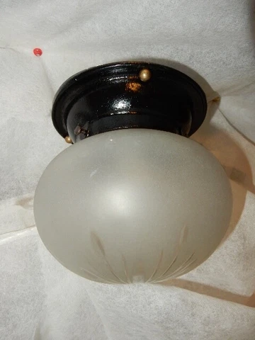 Arts & Crafts Porch Entry Lighting w/ Cast Iron Fixture Cover