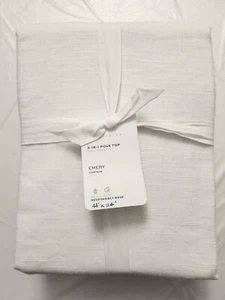 Pottery Barn 3-in-1 Pole Top Custom Emery Linen 1-Curtain 48" x 114" White - Picture 1 of 4