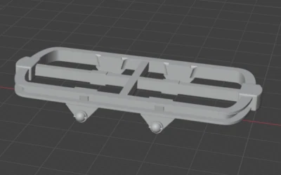 MODELLBAU KAUSSEN Fahrwerk Typ 2 für Feldbahn Lore Spur 0f kurzer Radstand incl. Radsatz