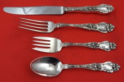 Ajuste(s) de lugar de tamaño regular de plata esterlina Lily de Frank Whiting 4 piezas Foto 1 de 2