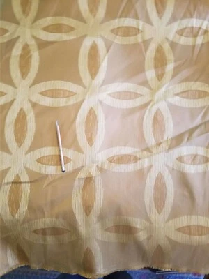 Tapiz de acetato de celosía dorada tapicería tela material por yarda Foto 1 de 3