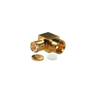 5-Pack MCX Male Right Angle Solder Connector for 0.141" RG402 Semi Rigid Cable - Picture 1 of 3