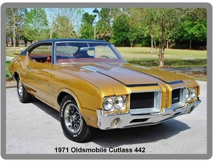 1971 Oldsmobile Cutlass 442 Refrigerator / Tool Box Magnet - Picture 1 of 1