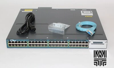 Cisco WS-C3560X-48PF-L Catalyst 3560X-48PF 48 10/100/1000 PoE+ Lanbase Image - Image 1 of 3