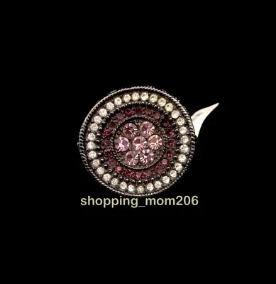 Lia Sophia "Purple Reign" Tono Hematita con Anillo Cristales Cortados - Talla 8 Foto 1 de 3