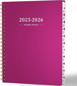 Monthly Planner 2025-26, Spiral Bound,8.5" x 11",Large Planner for School,office - Picture 1 of 5