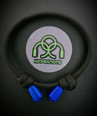 mens womens bracelet paracord bracelet knot adjustable wristband black - Image 1 of 4