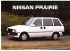 Nissan Prairie 1987-89 UK Market Sales Brochure 1.8 SGL Anniversary II 