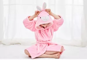 Accappatoio con cappuccio pigiama Michley unisex bambini bambini nuovo con etichette età 3-8 anni - Foto 1 di 28