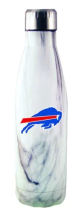 Buffalo Bills Marble Look 17oz. Stainless Steel Water Bottle BT 206 Cover