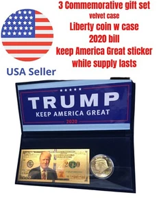 3 President Donald Trump commemorative gift coin set let's go Brandon - Picture 1 of 3